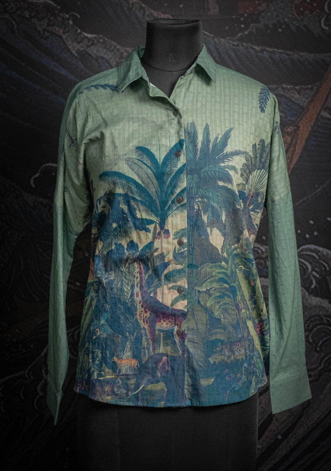 Shirt Woman Longsleeve Smarto / Cotton Embroidery - JUNGLATA